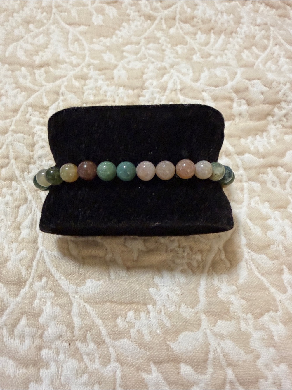 Multicolor Natural Stone Bead Bracelet - Women's Jewelry